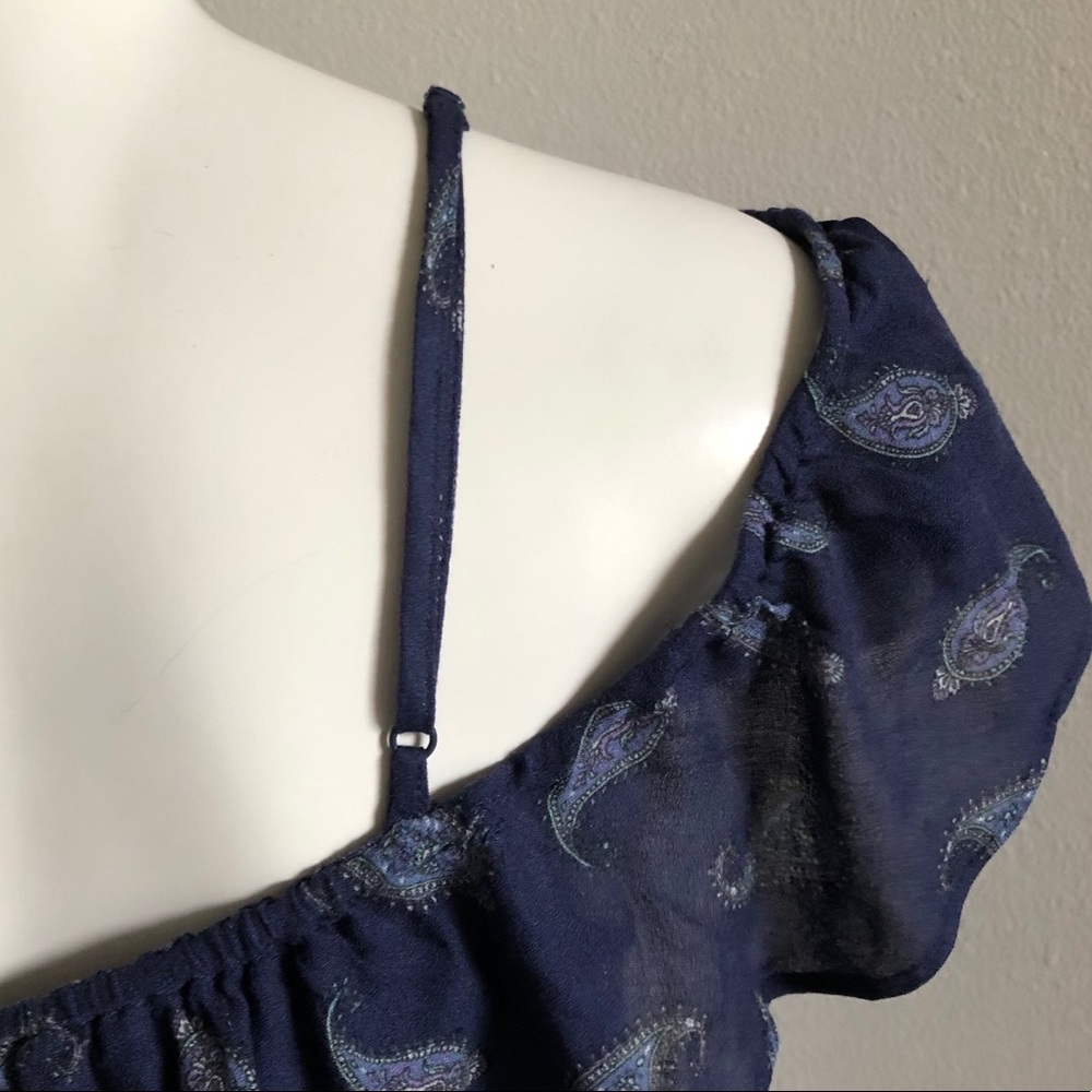 NWT American Eagle Navy Off-Shoulder Tank Top - Picture 11 of 13